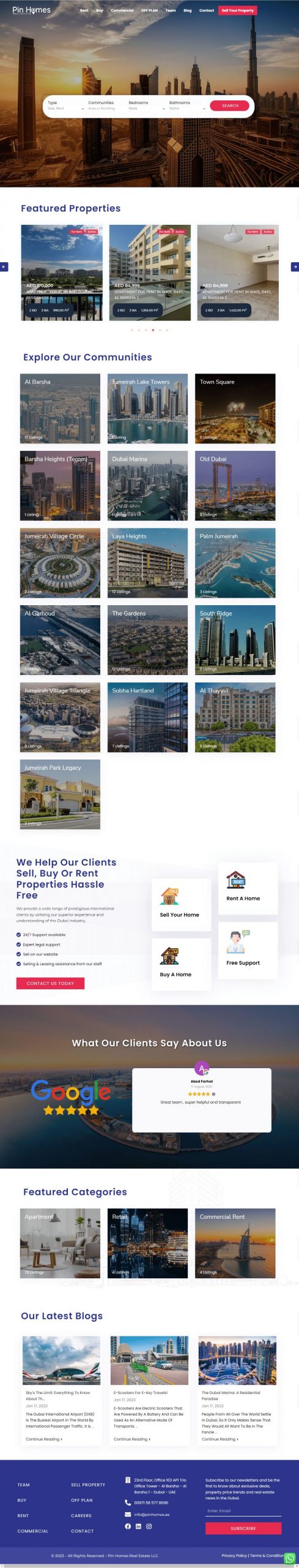 pin homes real estate